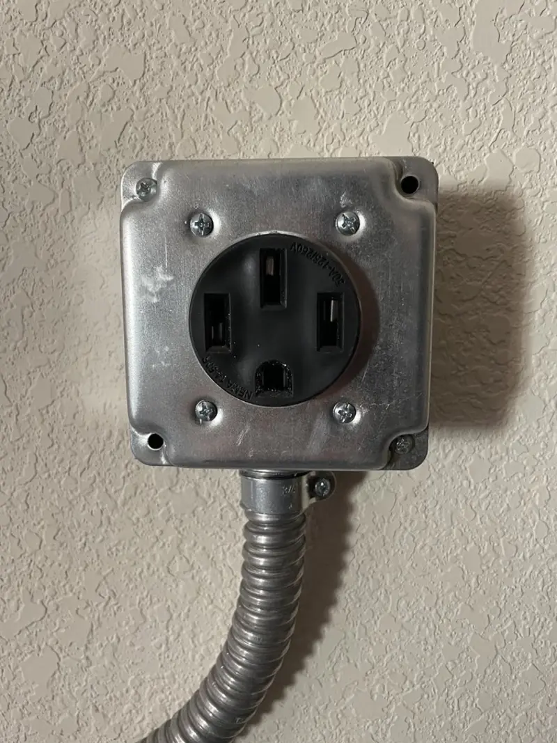 NEMA 14-50 outlet installed for Smart Home Electrical in Medford